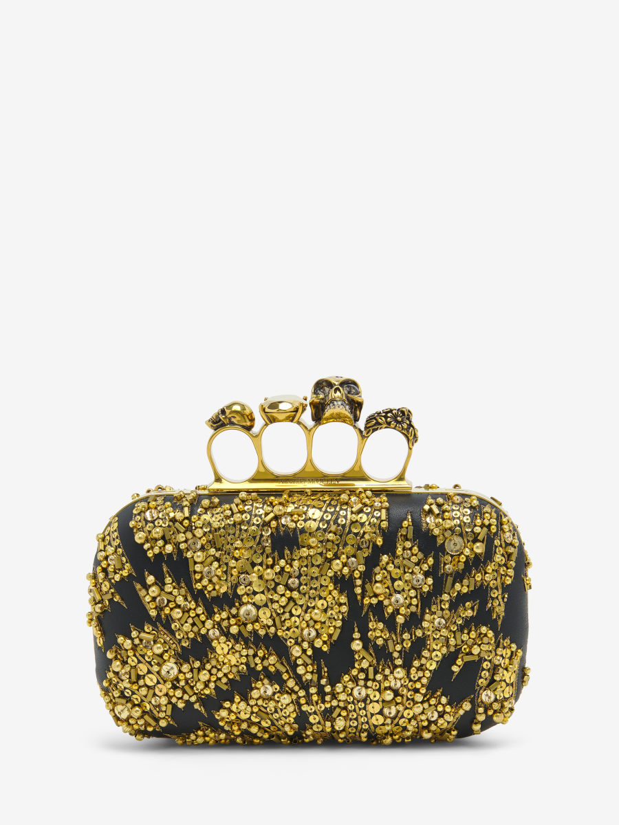 ALEXANDER MCQUEEN - Skull Knuckle Clutch - Item 676256KR7728500